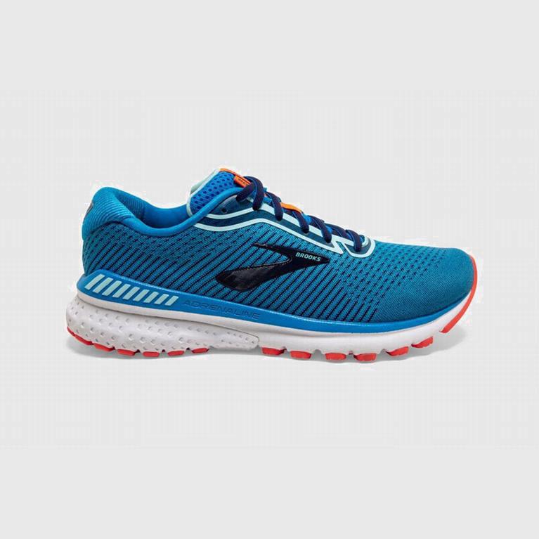 Brooks Women's Adrenaline Gts 20 Road Running Shoes Singapore - Coral/Blue/Navy (52136-CTSW)